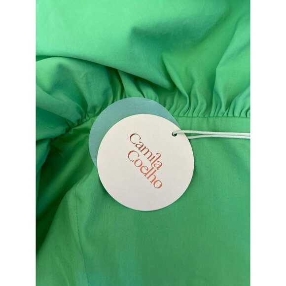 Camila Coelho Green Ruffled Tie-Strap Crop Top Sz M Revolve NWT Summer Coachella - Picture 4 of 7